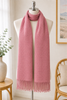 Textured Winter Coral Scarf