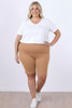 Plus Size Sand Cotton Stretch Bike Pant