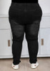 plus size black white wash fitted jeans