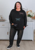 plus size black  wash fitted jeans