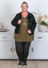 plus size black  wash fitted jeans