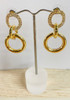 Sparkle And Gold Hoops Drop Earrings