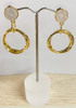 Pearl And Gold Triple Hoop Earrings