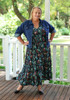 plus size paisley Summer tie waist dress