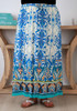 Plus Size White And Blue Skirt