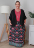 Plus Size Black Floral Skirt