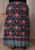 Plus Size Black Floral Skirt