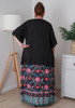 Plus Size Black Floral Skirt