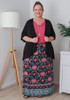 Plus Size Black Floral Skirt