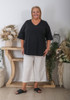 Black V Neck Short Sleeve Top