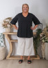 Black V Neck Short Sleeve Top