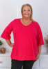 plus size adjustable sleeve tee
