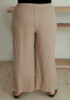 Plus Size Latte Textured Casual Pant
