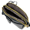 Black Double Pouch Crossbody Bag 