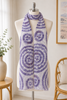 Purple Brush Stroke Circles Scarf