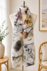 White Botanical Scarf 