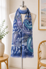 Abstract Purple Paisley Scarf 
