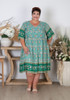 Plus Size Meadow Dream in Green Boho Dress