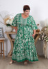 Plus Size Green And White Summer Dress