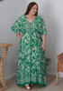 Green And White Boho Maxi Dress