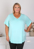 Plus Size Aqua Stretch Tee