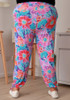 Plus Size Pastel Floral Stretch Gypsy Pant