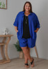 Plus Size Royal Blue Dress Shorts