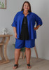 Plus Size Royal Blue Dress Shorts