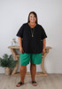 Plus Size Everyday Shorts in Green 