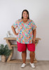 Plus Size Shorts In Magenta