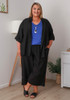 Plus Size Black Mid Length Dress Pant