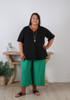 Plus Size Everyday Crop Pants In Green 