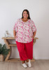 Plus Size Breezy Crop Pants In Magenta Curvaceous