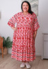 Plus Size Red And White Dress