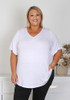 Plus Size White Stretch Tee