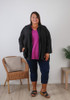 Plus Size Button Up Shirt in Black Curvaceous 