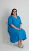 Plus Size Blue Short Sleeve Dress 
