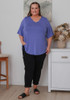 Plus Size Jacaranda Bamboo V Neck Tee 