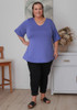 Plus Size Jacaranda Bamboo V Neck Tee 