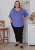 Plus Size Jacaranda Bamboo V Neck Tee 