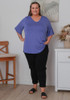 Plus Size Jacaranda Bamboo V Neck Tee 