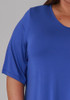 Plus Size Periwinkle Bamboo V Neck Tee