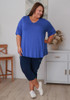 Plus Size Periwinkle Bamboo V Neck Tee
