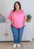 Plus Size Pink Bamboo Tee