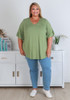 Plus Size Tee With Frill Sleeves