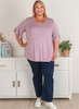 plus size lilac bamboo top 