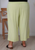 Plus Size Green Pear Summer Crop Pant