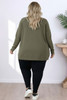 Plus Size Sequin Hearts Jumper In Khaki