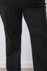 Boot Leg Denim Jeans In Distressed Matte Black