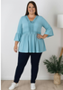 Gypsy Style Top In Light Blue